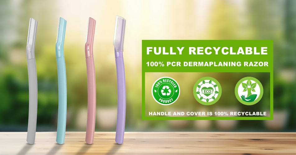 fully recyclable eyebrow razors