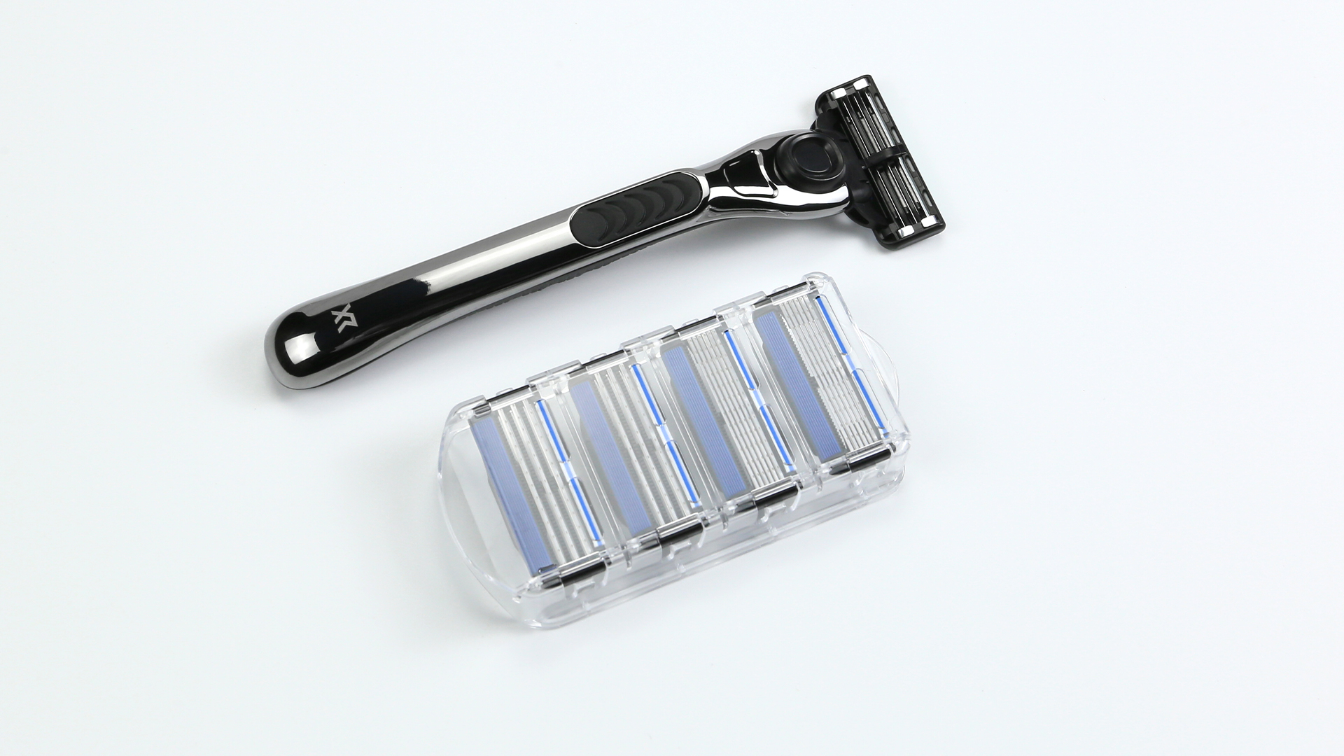 Refillable Shaving Razor With Wooden Handle