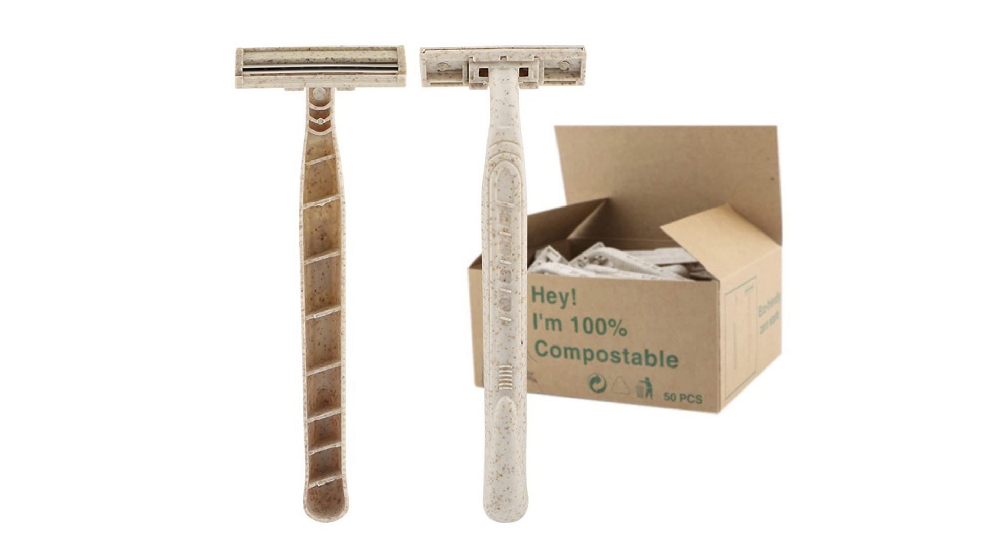 safety razor made of wheat straw, which is eco-friendly