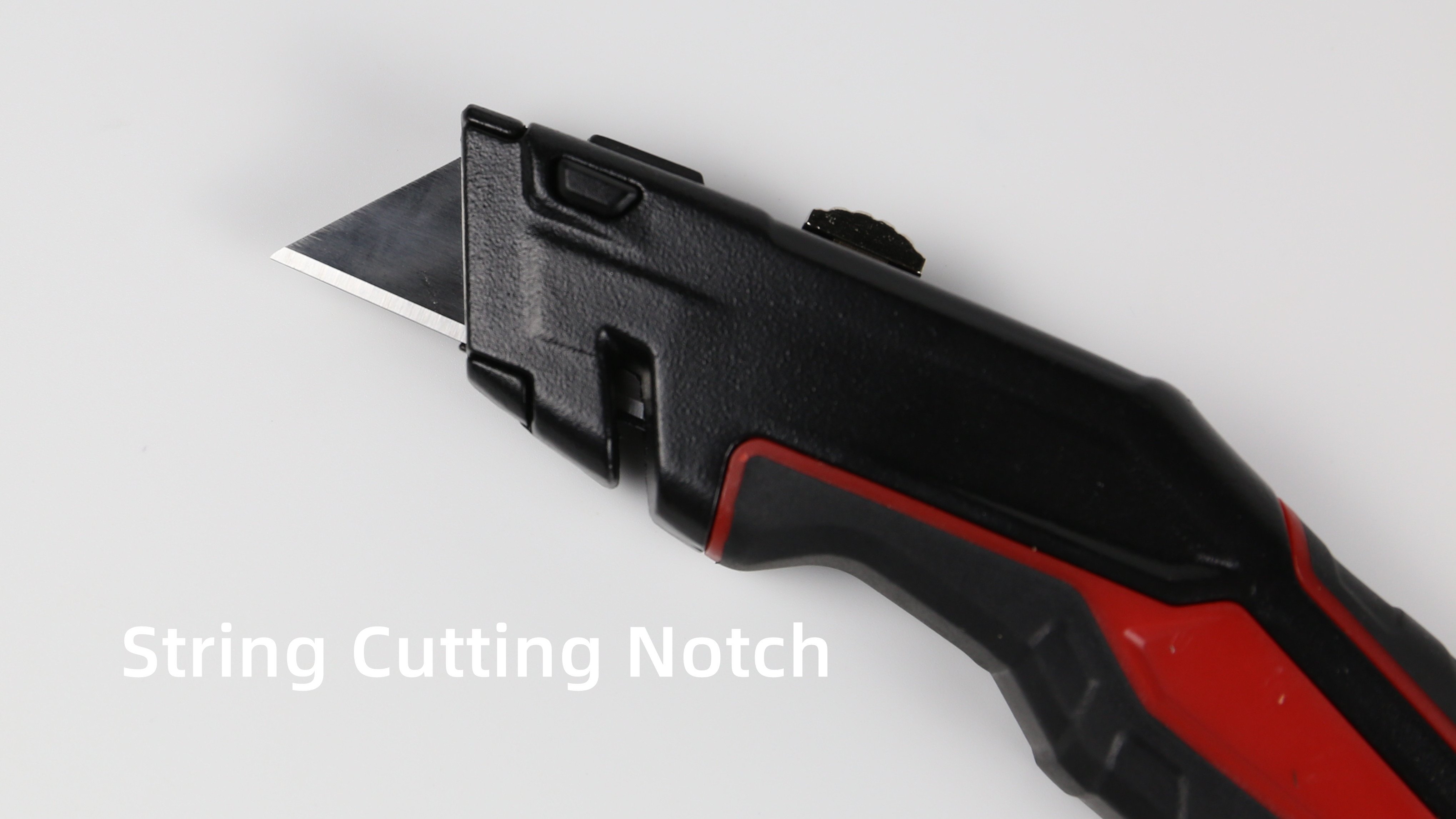 utility knife has String Cutting Notch